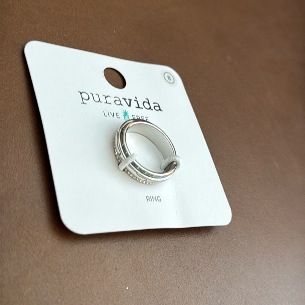 NEW WITH TAGS! Pura Vida turquoise wave fidget ring size 6 $24
